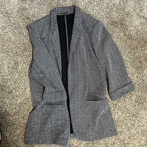 Herringbone oversized blazer